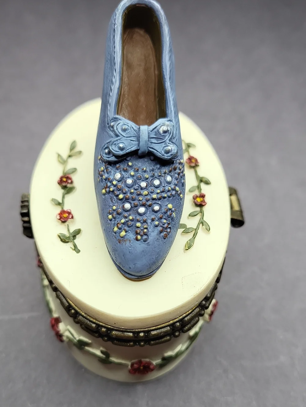 Blue Embellished Trinket Box